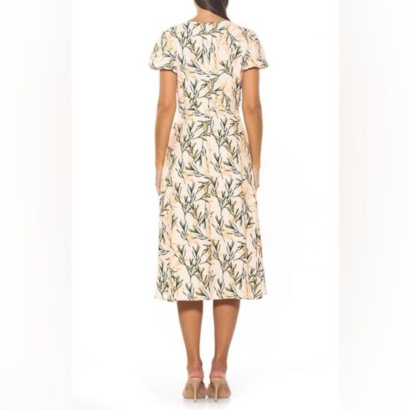 Alexia Admor NWT Gracie Sweetheart Slit Dress size 8 in Beige Wildflower - Picture 2 of 5